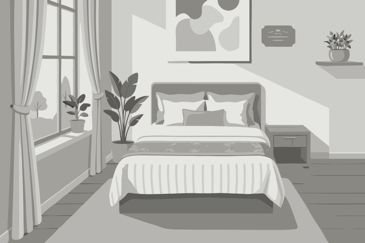 Apartment mit 1 Schlafzimmer, eigenem Bad und Küchenzeile